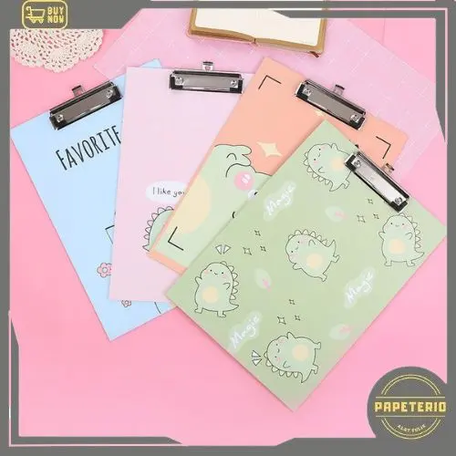 Papan Ujian / Papan Jalan A4 / Clipboard Motif Dino AT0006