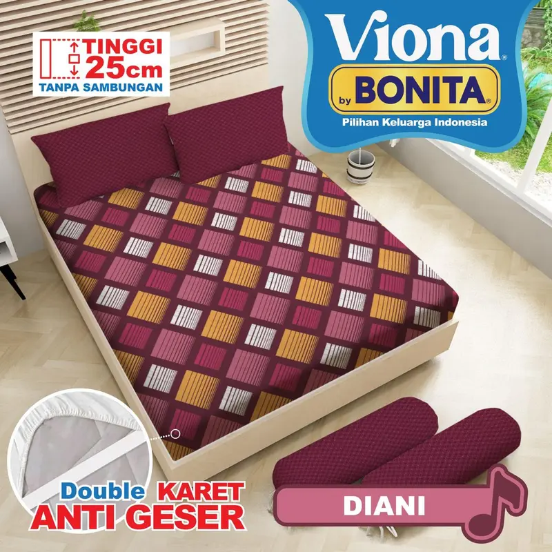 Hampers Sprei, Kado Pernikahan, Kado Ulang tahun , Sprei Bonita Viona ukuran king 180x200 dan 160x200 5