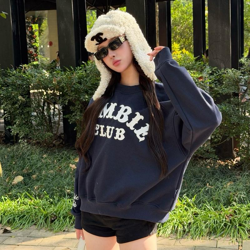 NEW Áo SWEATER Nỉ Chân Cua 420gsm ZOMBIE.CLUB mã SWT Thêu xương cá Chính Hãng