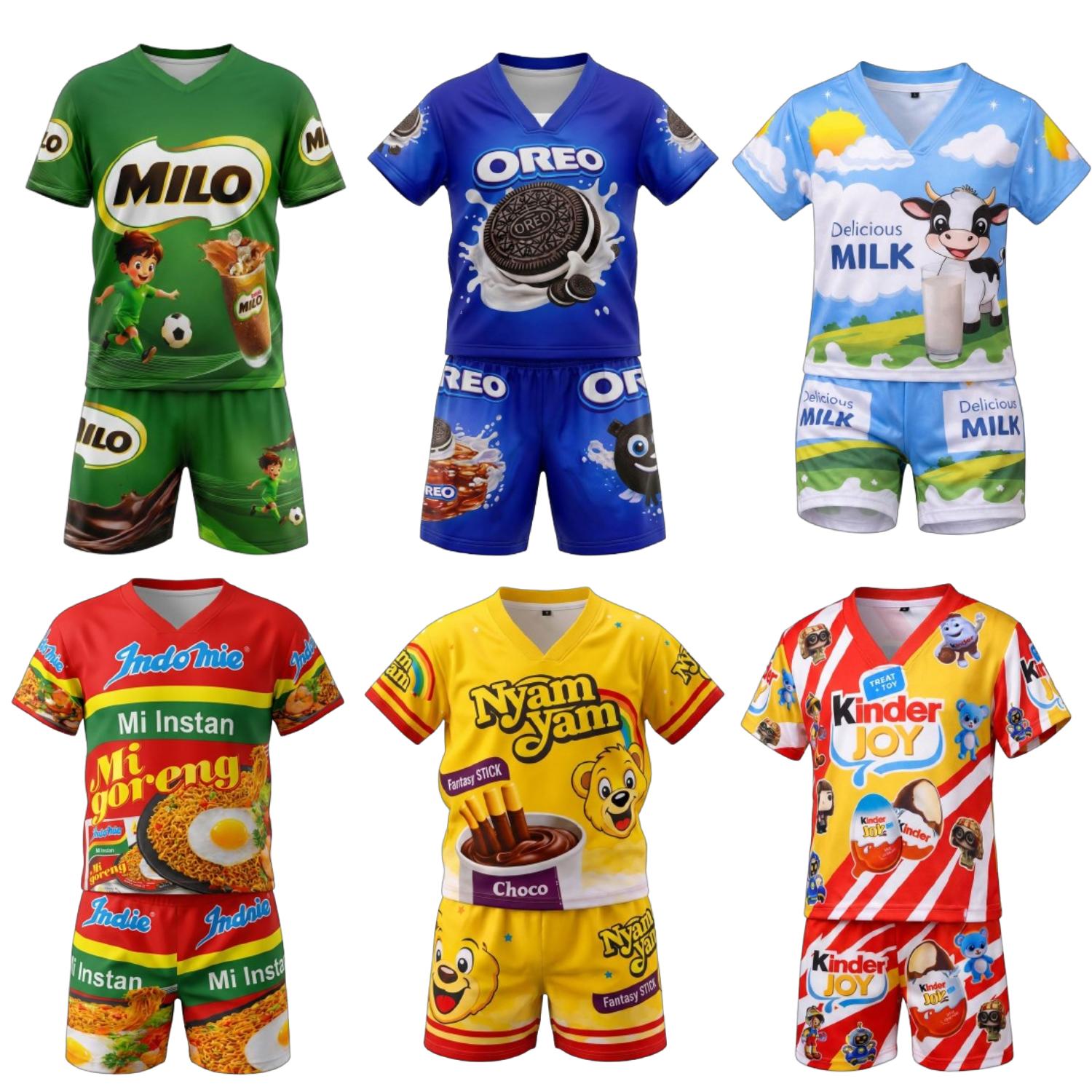 Setelan Baju Anak Cewek Dan Cowok Usia 3-10 Tahun Limited Edition Lengan Pendek/Setelan Anak Fashion Kekinian-COD