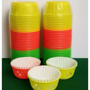 3 Lusin Cetakan Bolu Kukus Bonus 100 Pcs Cupnya Warna Cerah Cocok Untuk Kue dan Dessert Kitchenware