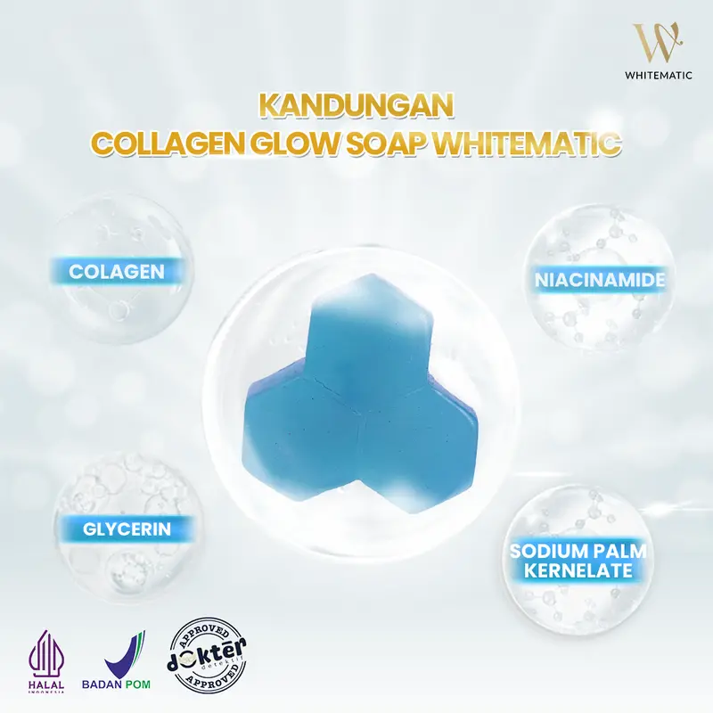 [PROMO 1 SABUN COLLAGEN] WHITEMATIC COLLAGEN GLOW SHOP 90GR 2