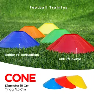 Cone Pelatihan Sepak Bola Penanda Lapangan Cone Marker Training Material Lentur Kuat Fleksibel 005-1