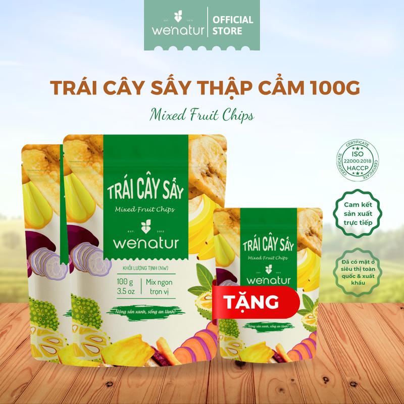 Combo 2 Gói Trái Cây Sấy Giòn We'natur 100g