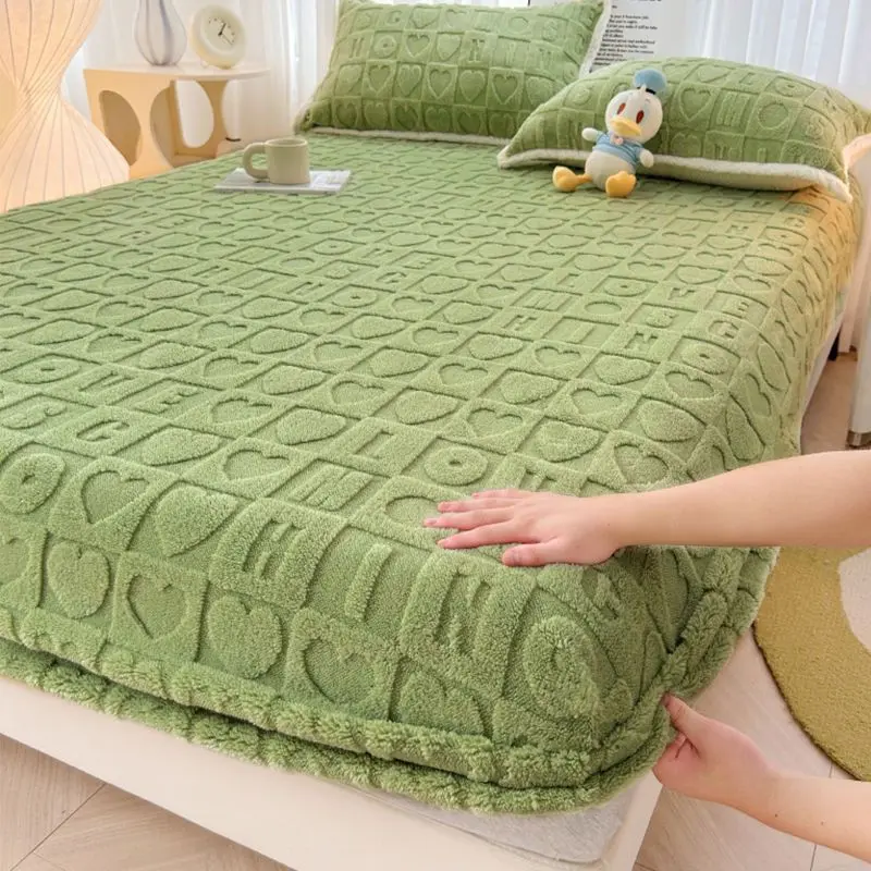 Sprei Kasur Beludru Velvet Motif Timbul Dewasa Import Premium Lembut Single Queen King Super King Uk 90x200 cm 120x200 cm 160x200 cm 180x200 cm 200x220 cm Musim Dingin Musim Hujan Sarung Bantal Sarung Karet