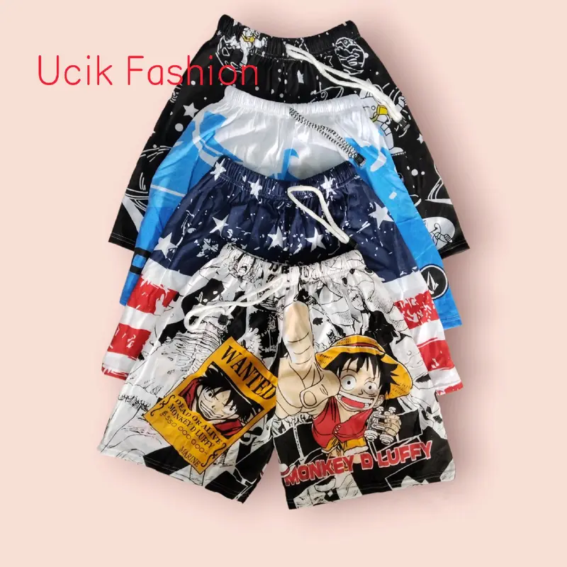 paket usaha celana boxser pendek ( 10pcs cuma 100rb,an) Katun  Boxer Motif Santai Nyaman Keren Kombinasi Tidur Shorts Panjang Distro Pria Dewasa Standar 0