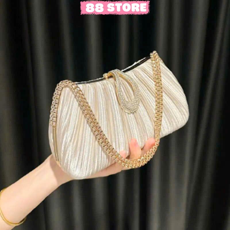 Túi xách nữ đi tiệc đi chơi sang chảnh đính đá lấp lánh hàng quảng châu cao cấp 88store A-63