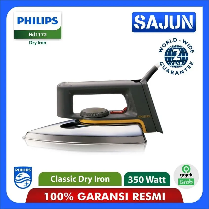Setrika Philips HD1172 ,ceramic coating , 2 X durable philip HD 1172