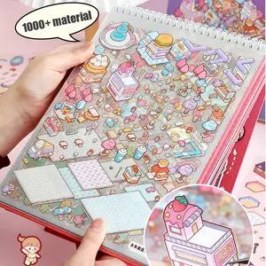3D Material Book 20 in 1 Scene Collection koleksi stiker Simulation scene stickers diy Landscape Collection Miniature Scene Material Book