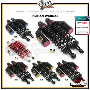 Shockbreaker BEBEK Shock Belakang Set FREEDAY 280mm 320mm 340mm Black Rider 7 Grand Jupiter Fiz R Tiger Revo Megapro Supra Vega Rx King GL CB