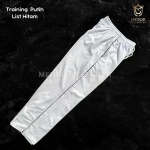 Training Panjang Putih List Hitam Training Panjang Putih Polos Model List Hitam Training Panjang Warna Putih Training Panjang Olahraga Training Olahraga