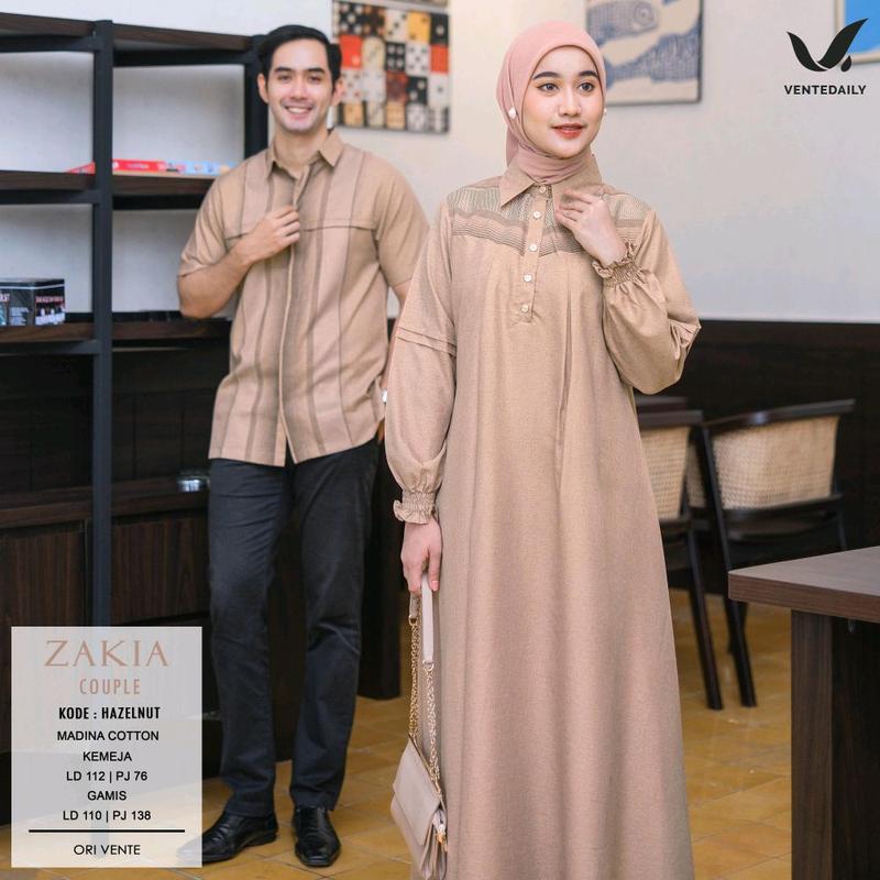 Zakia Couple set terbaru ORI Vente Setelan Pasangan 1