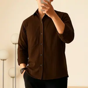 Kemeja Polos Sigaret Pria Dewasa Lengan Panjang Premium Baju Cowok Long Sleeve Casual Adem Nyaman Formal Katun