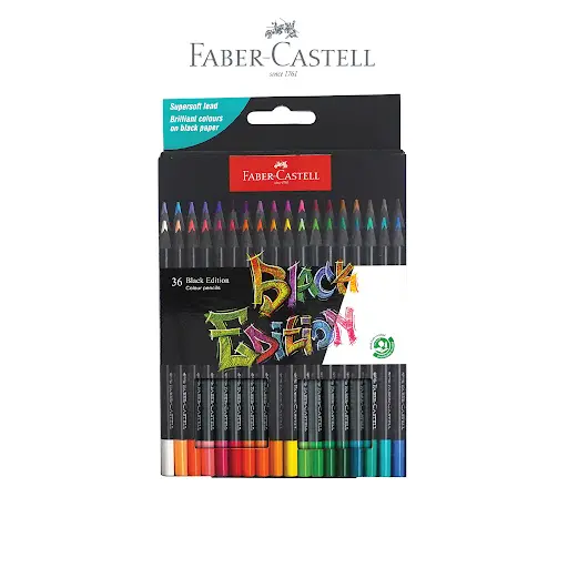 Pensil Warna Faber-Castell Black Edition 12 24 36 Colour Pencils 3