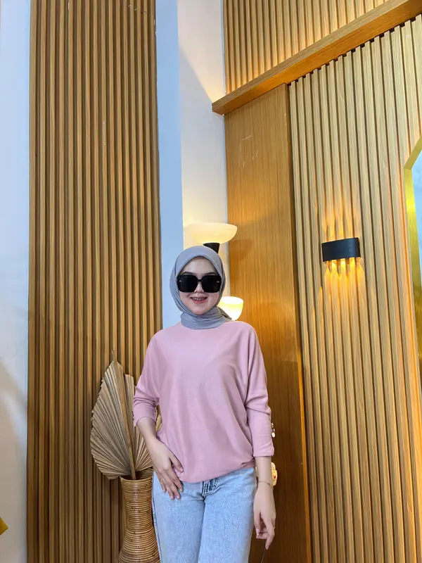 Kanaya Top Blouse Knit Batwing Paket Hemat Atasan Wanita By Razka 8