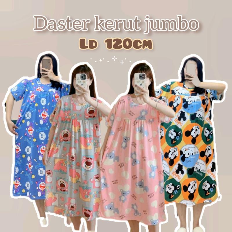 (Part 1) Daster Jumbo Ld 120cm spandex korea adem 0