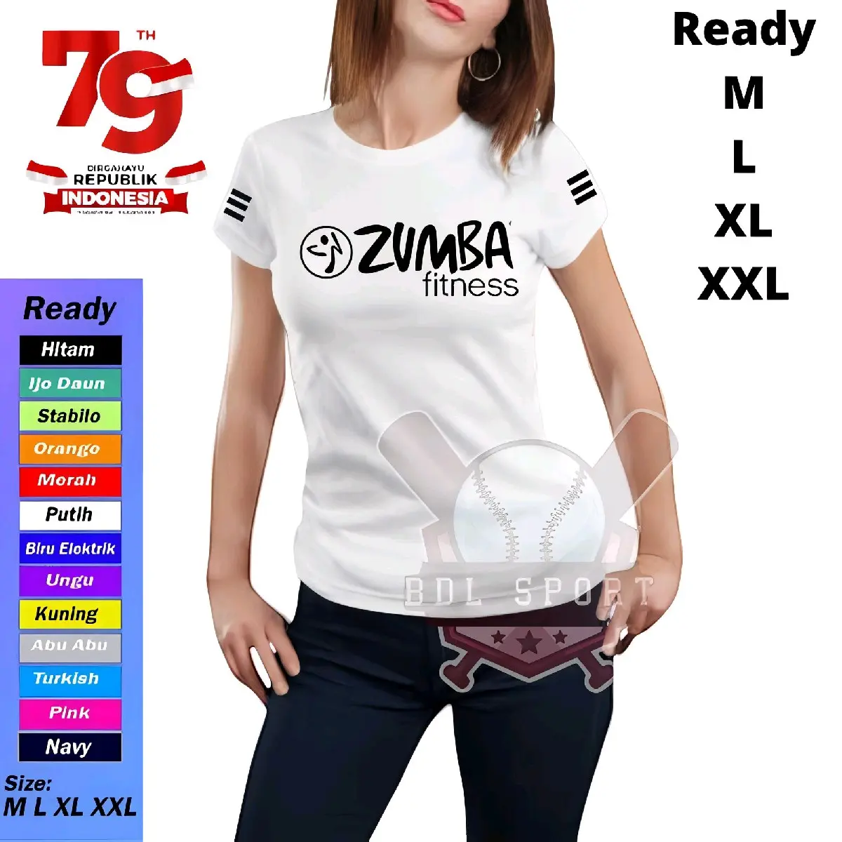 Baju Olahraga Senam Aerobic Cewek Kaos Sport Wanita Zumba Fitness Premium Atasan Futsal Pria Volly