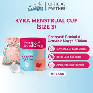 Andalan Kyra Menstrual Cup - Ukuran (S) - Silikon Pengganti Pembalut Wanita - Kyra - Small