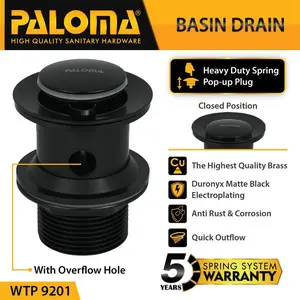 Paloma Wtp 9201 Afur Wastafel Kepala Sifon Pop Up Waste Avur Washtafel Tbk