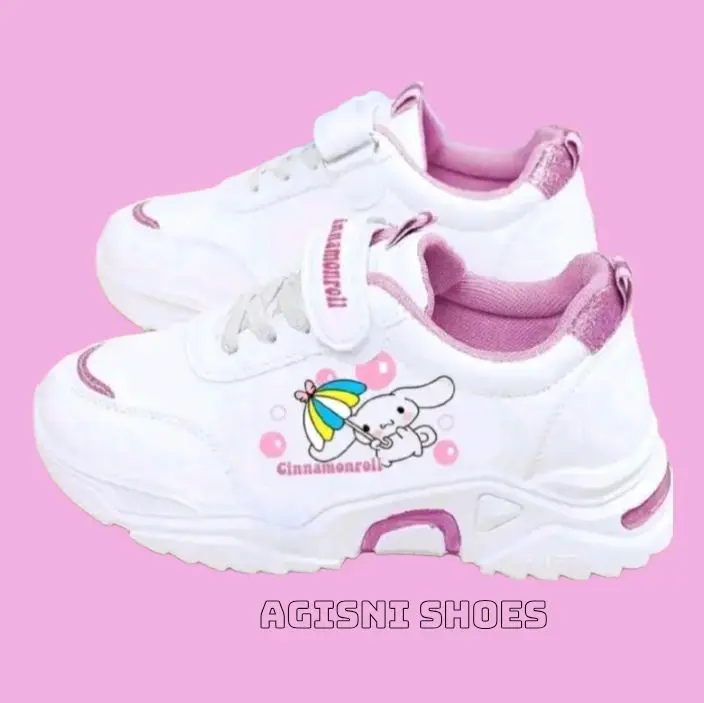 SEPATU ANAK PEREMPUAN KARAKTER CINANMOROLL SEPATU TK SD SIZE 26-35 Motif Fashion 2