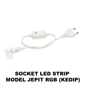 SOCKET LED SELANG 5050 RGB CONTROLLER / KABEL ADAPTOR LED STRIP SELANG 5050 MODEL JEPIT SOKET JEPIT KEDIP