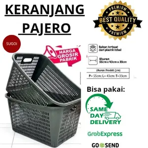 KERANJANG PAJERO / Keranjang Plastik Serbaguna Baju Kotor Laundry / Keranjang Mandi Pakaian Anak / Keranjang Big Besar Jumbo Instant dan sameday