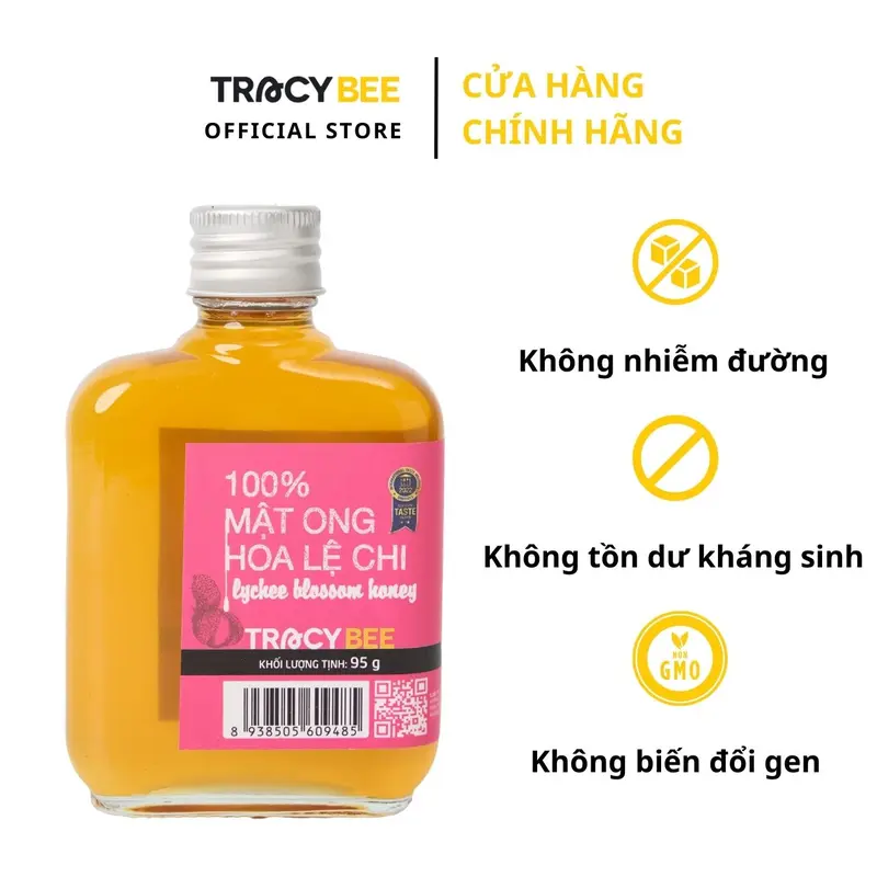 Mật Ong Hoa Lệ Chi Tracybee Tự Nhiên 95g - Chất Lượng Cao Cấp 0