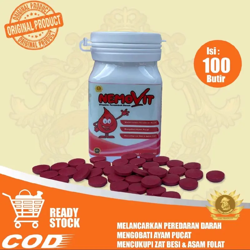 NEMOVIT LOKAL VITAMIN AYAM PUTRA SERAYU BREEDING FARM MEMERAHKAN AYAM 0