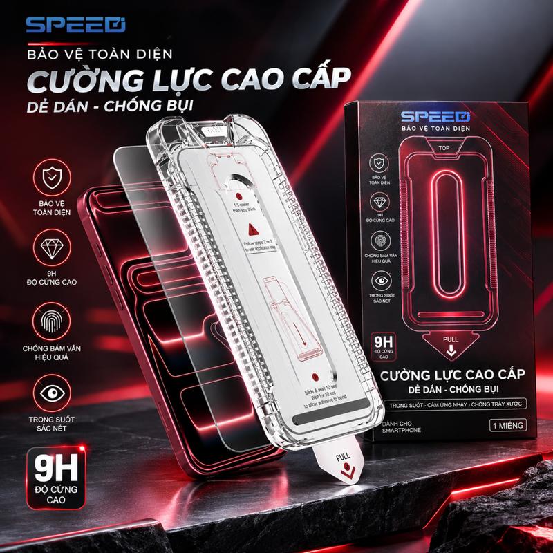 [1K Kimtron] Kính Cường Lực SPEED Cao Cấp Chính Hãng – Cường Lực Bảo Vệ Màn Hình Điện Thoại Chống Trầy Xước, Chống Va Đập, Bền Đẹp