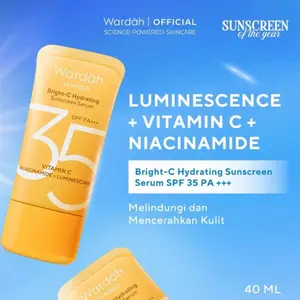 Wardah UV SHIELD SPF 35+++ essential gel sunscreen serum 40ml-Sunscreen wajah