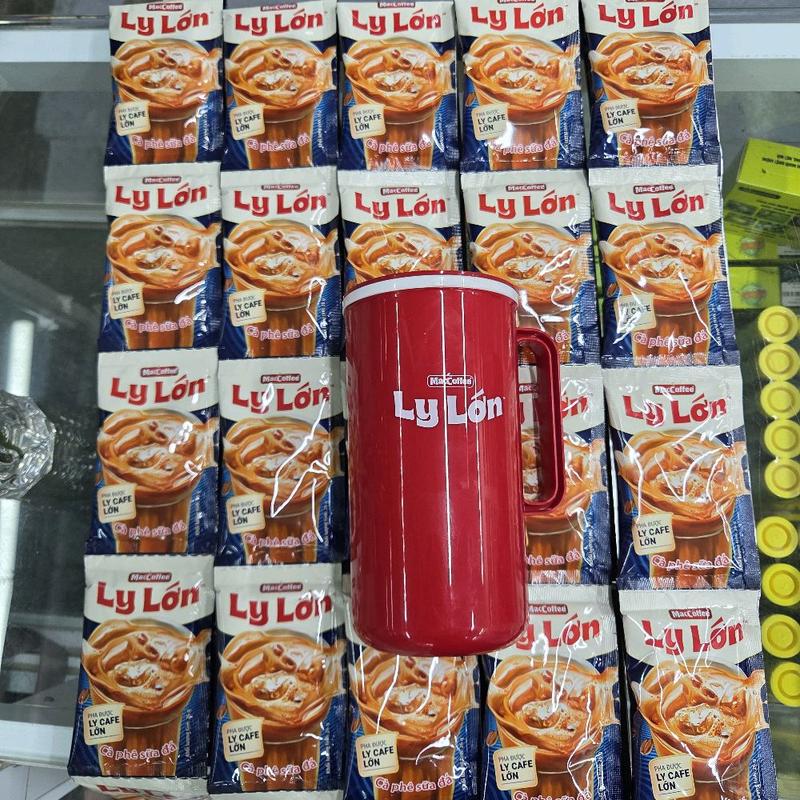 (COMBO SIÊU HỜI) 5 dây Maccoffe cà phê sữa đá Ly Lớn (10 gói x 26g) x5 tăng 1 ca nhựa Cao Cấp