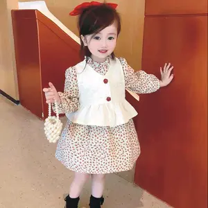 DRESS ROMPI NYATU ANAK PEREMPUAN PREMIUM LENGAN PANJANG BAJU DRESS STYLE KOREA MODEL ROMPI MOTIF POLOS LENGAN PANJANG UNTUK ANAK CEWEK USIA 1-4 TAHUN