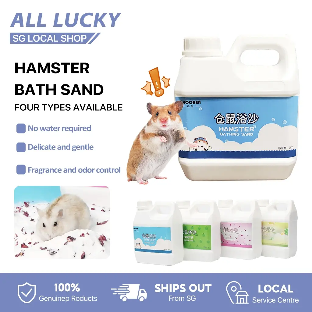 Nuochen 2kg Hamster Bathing Sand  Small Pet Bath Sand Rose Apple Lemon Fragrance