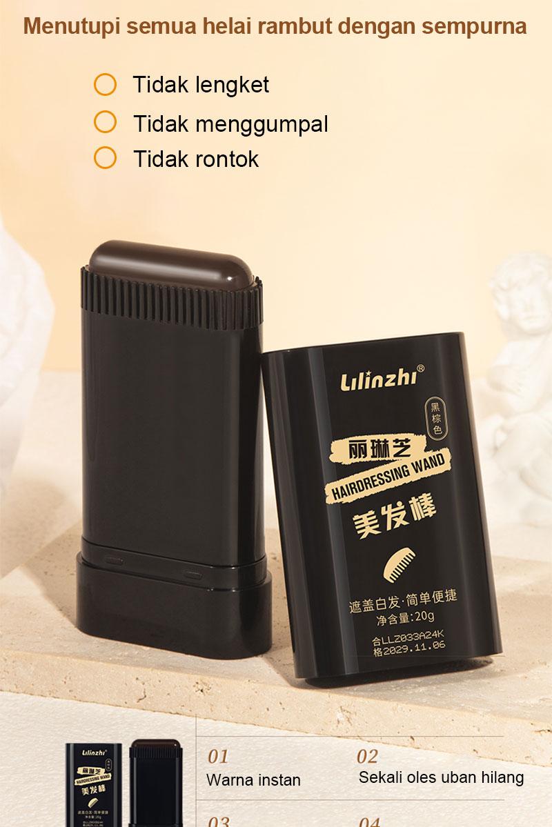 Lilinzhi Tongkat Pewarna Rambut Tanaman Hitam Murni Sekali Pakai Aman Tanpa Efek Samping Cocok untuk Menutupi Artefak Memudar Pewarna Rambut Hitam & Coklat di Rumah Penghitam Black Black Penghitam