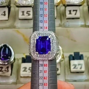 CINCIN PERMATA NATURAL BLUE SAFIR KOTAK