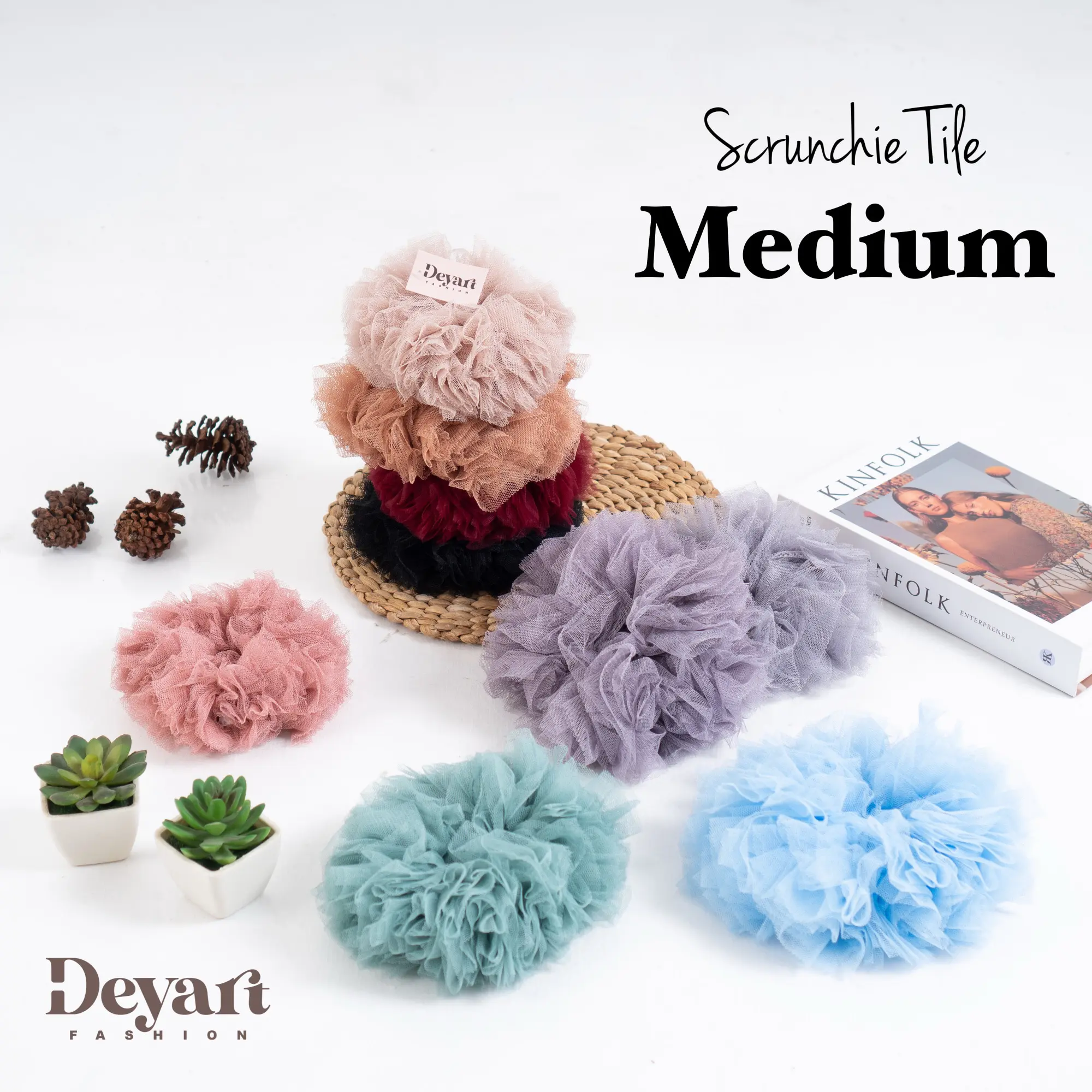 DEYART Cepol Hijab Scrunchie Tile Premium Size Medium Anti Pusing