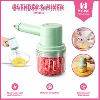 Gambar MYUNG Chopper Blender Hand Mixer USB Portable 3 in 1 dengan Baterai dan Pengisian Daya NirKabel - Hijau dari myungofficialshop Kota Surabaya 1 Tokopedia