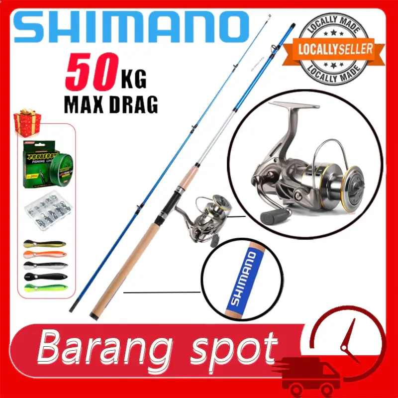 SHIMANO Fishing Rod Set Fishing Rod Joran Pancing Set Barang Mancing Set Fishing Combo Set Full Set 0