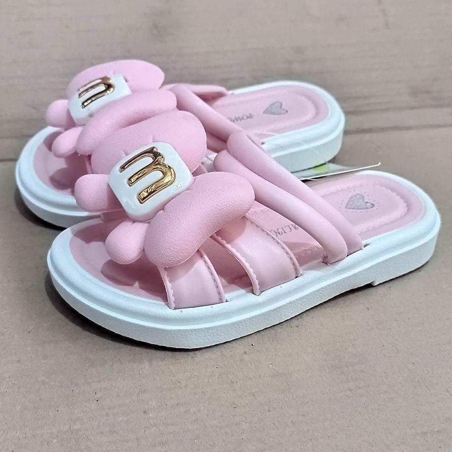 Sandal fashion import anak perempuan sandal/slop alina 803 motif pita sendal karet terbaru anak perempuan kaki 24-35