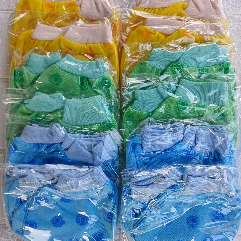 MOTIF KAKI KUCING 12 SET SARUNG TANGAN DAN KAOS KAKI BAYI NEW BORN (Baru Lahir) WARNA RANDOM HOMEMADE 1