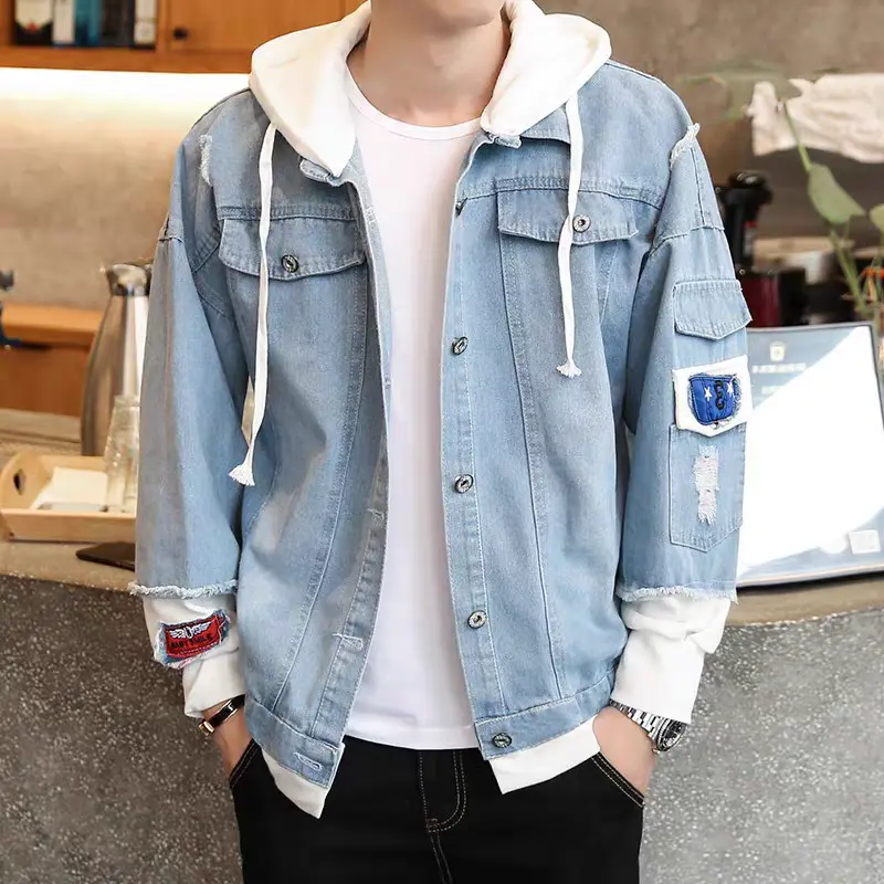 Jaket Koreanstyle Fandom Jeans Kombinasi Lotto Pria Wanita Casual Terbaru 2025 2