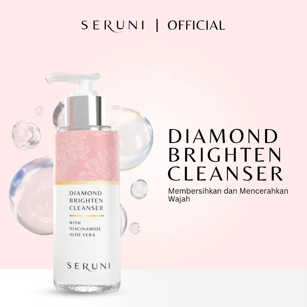 Seruni Diamond Brighten Cleanser extract facial mencerahkan  perawatan  wajah  Vitamin Niacinamide Bersihkan
