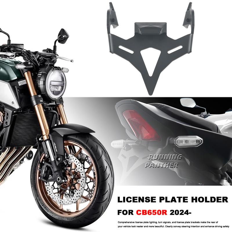 Product Introduction of For Honda CB 650 R CB 650R CB650R 2024-UP Motorcycle Rear Short Tail Stock Tidy License Plate Holder Tailstock Bracket LED Light 2
