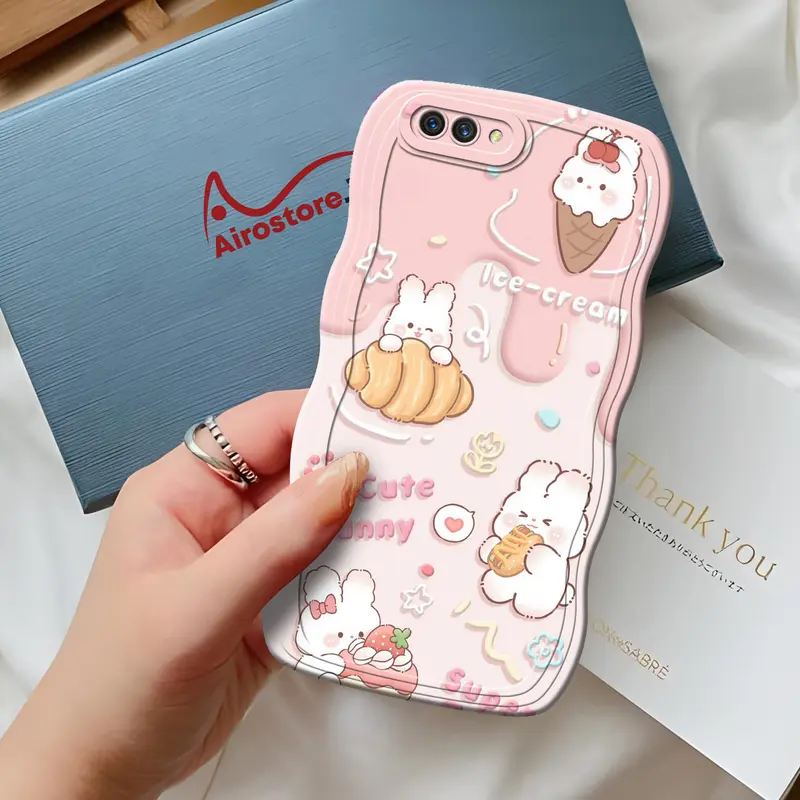 Casing Opp* A3S Gelombang - Softcase Handphone - Case Opp* A3S - Silicon - Kesing Hp  - Fashioncase - TPU - Pelindung Cover Belakang Handphone - Akesesoris Hp 3