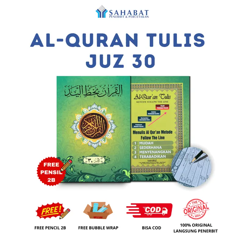 Juz Amma Tulis Metode Follow The Line - Belajar Menulis Al Qur'an Juz 30 FREE PENSIL