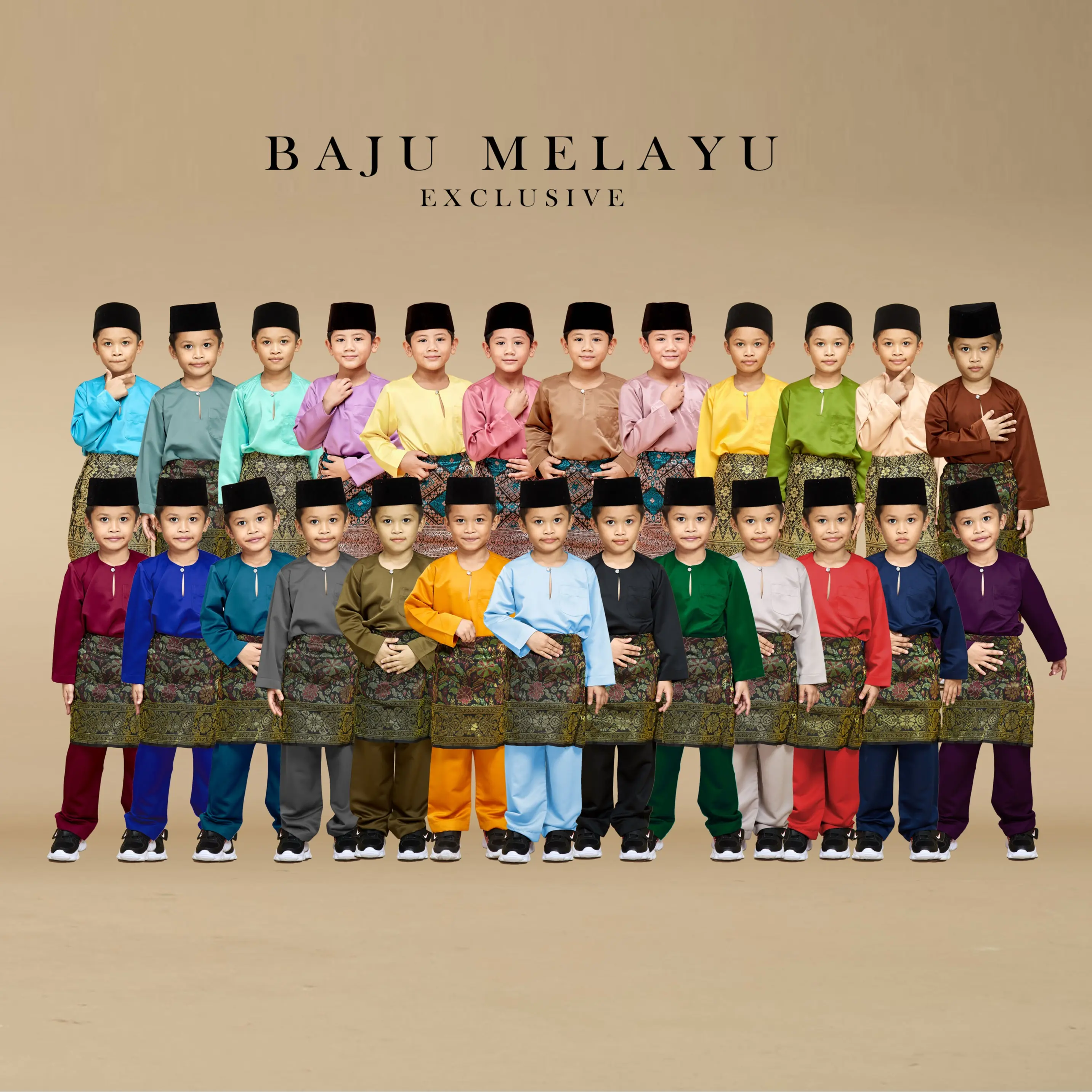 BAJU MELAYU KANAK2 EXCLUSIVE - Baju Raya Kanak2 Teluk Belanga / Leher Bulat