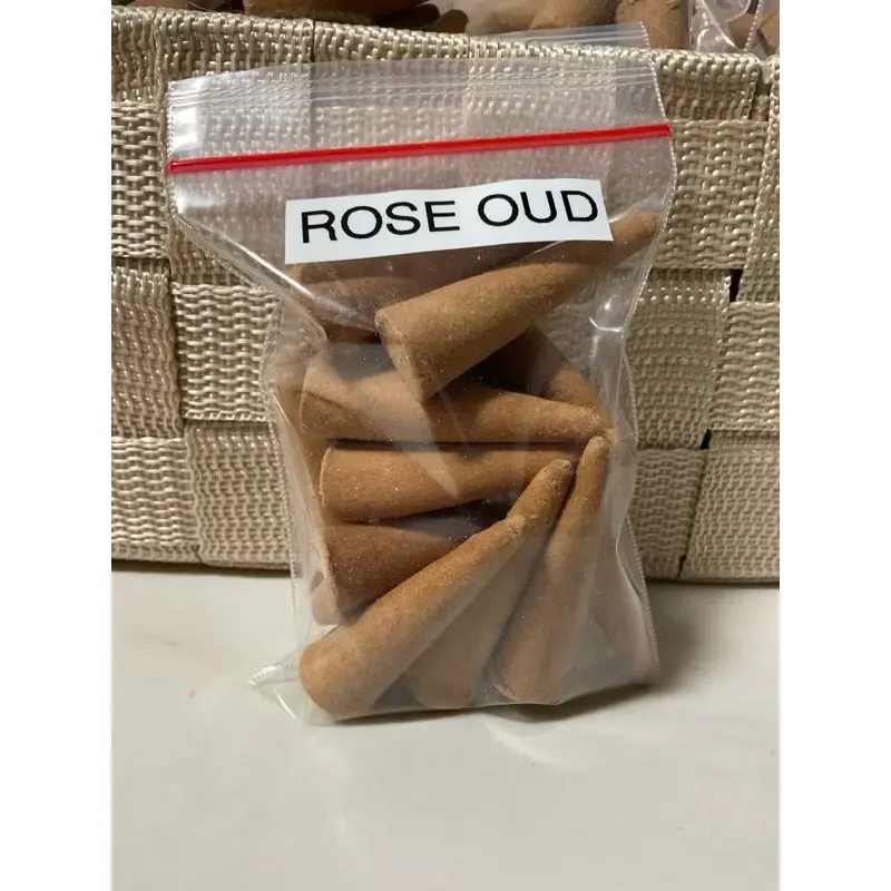 INCENSE ROSE OUD CONES 15PCS