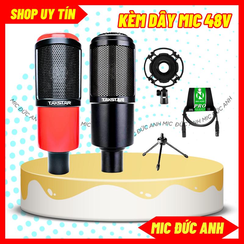 Kèm Dây Micro Mic Thu Âm Chuyên Nghiệp PC-K320 Âm Thanh Chuẩn Studio Chất Lượng Cao Cho Ghi Âm & Livestream Nguồn 48V