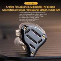 Gambar KZ ZS10 Pro 2 Penta Hybrid Driver In Ear Metal Earphone with MIC - Black - MIC dari hore.id Kota Administrasi Jakarta Barat 2 Tokopedia