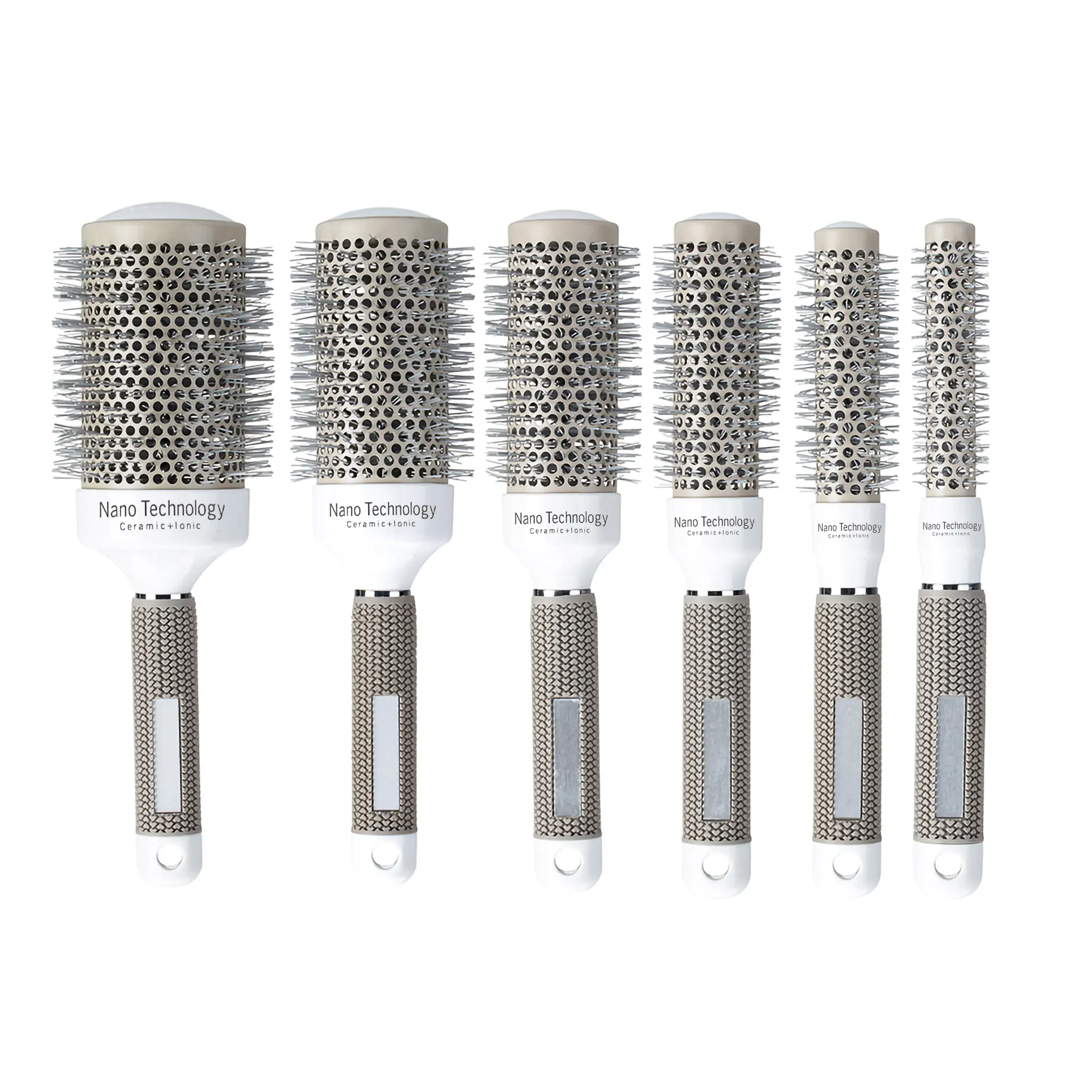 Round Brush for Blow Drying Curling, Professional Ceramic Ion Thermal Barrel Brush Leaves Hair Shiny Heat Styling Brush 6 Different Sizes Works Very Well with The Blow Dryer Haircare Heatless